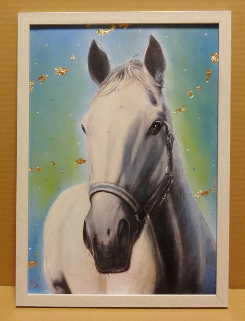 上鈴木正一 油彩画 A4『ワールドクリーク』くーたろう様のオーダー作品です。