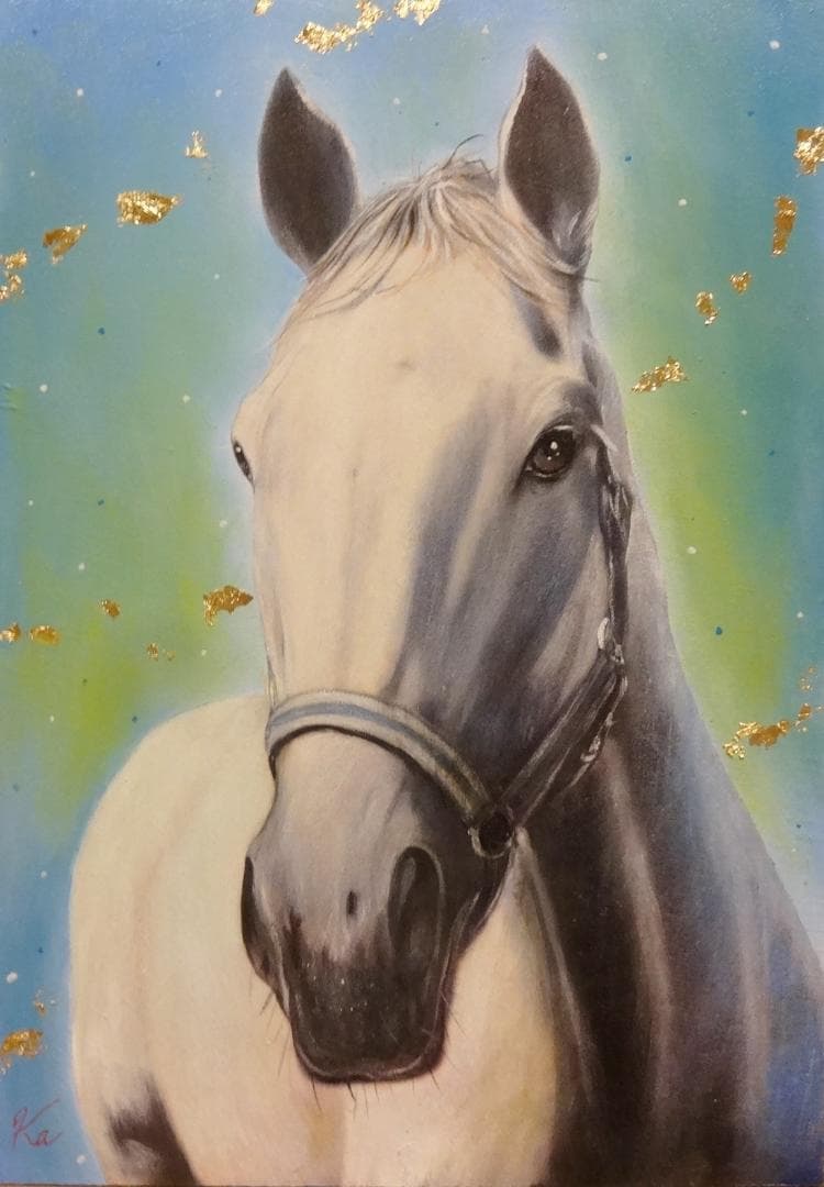 上鈴木正一 油彩画 A4『ワールドクリーク』くーたろう様のオーダー作品です。