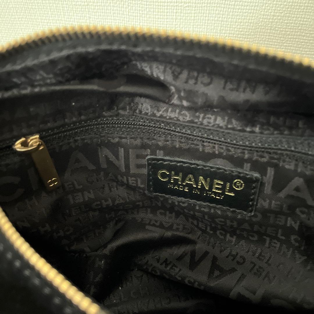 美品！シャネル　チェーンショルダーバッグ　バックスキン　ブラック