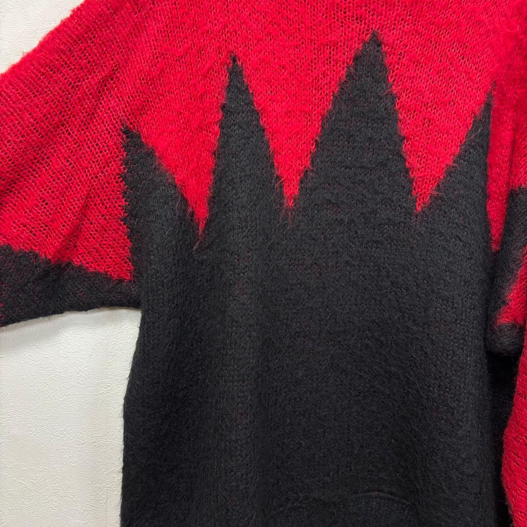 テンダーロイン モヘヤ ニット クルーネック セーター ブラック ジョッキー 馬
