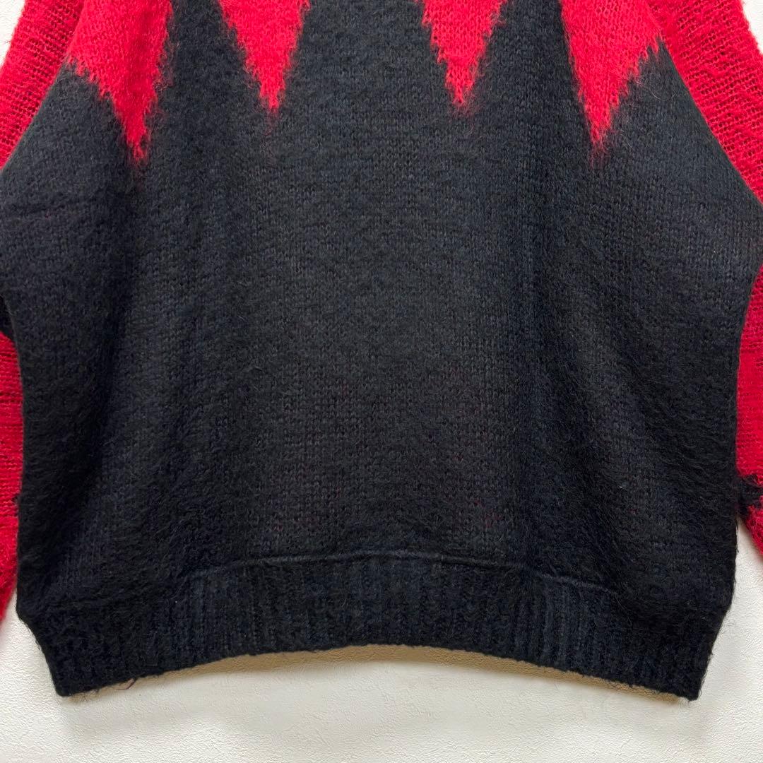 テンダーロイン モヘヤ ニット クルーネック セーター ブラック ジョッキー 馬