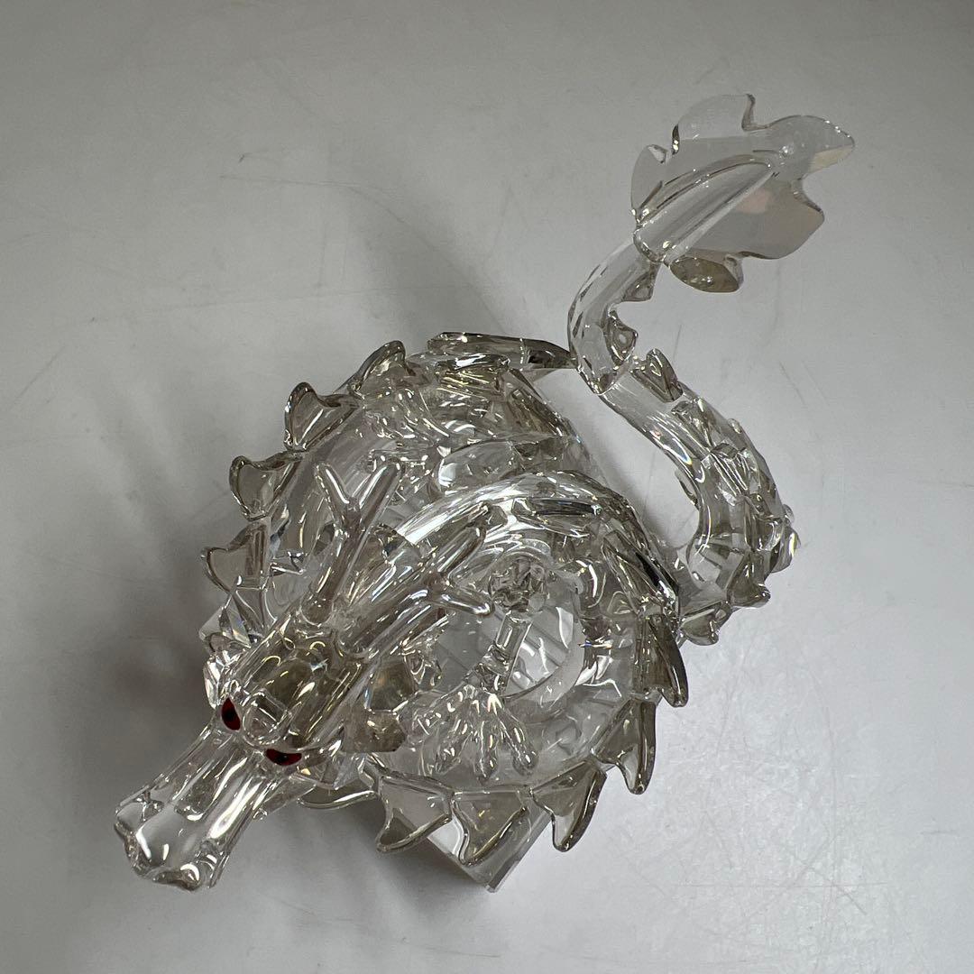 スワロフスキー　ドラゴン　置物　共箱　幅11.5㎝　東な7-1221☆1F