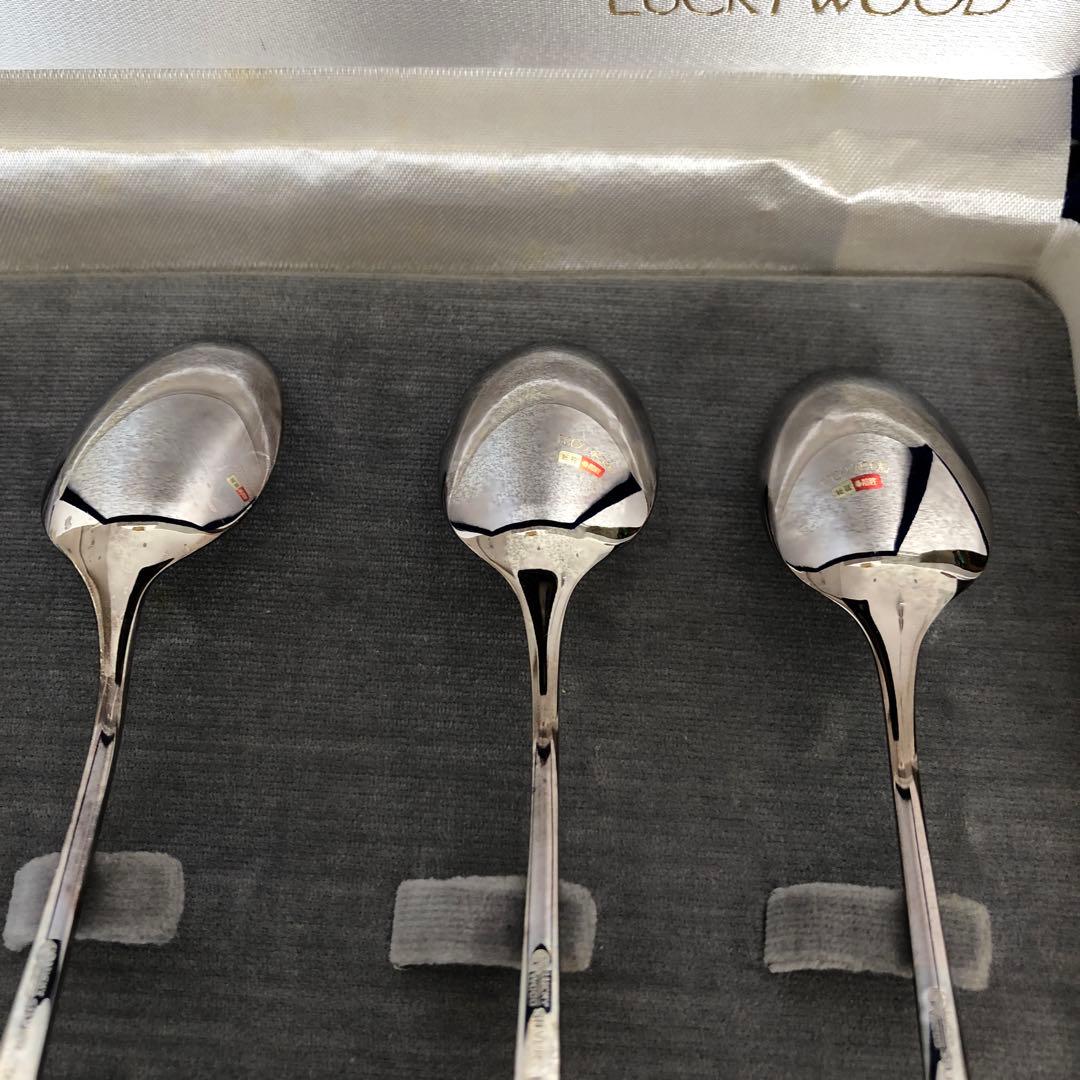 未使用　ラッキーウッド　SILVER950 スプーン5本　純銀製　シルバー950
