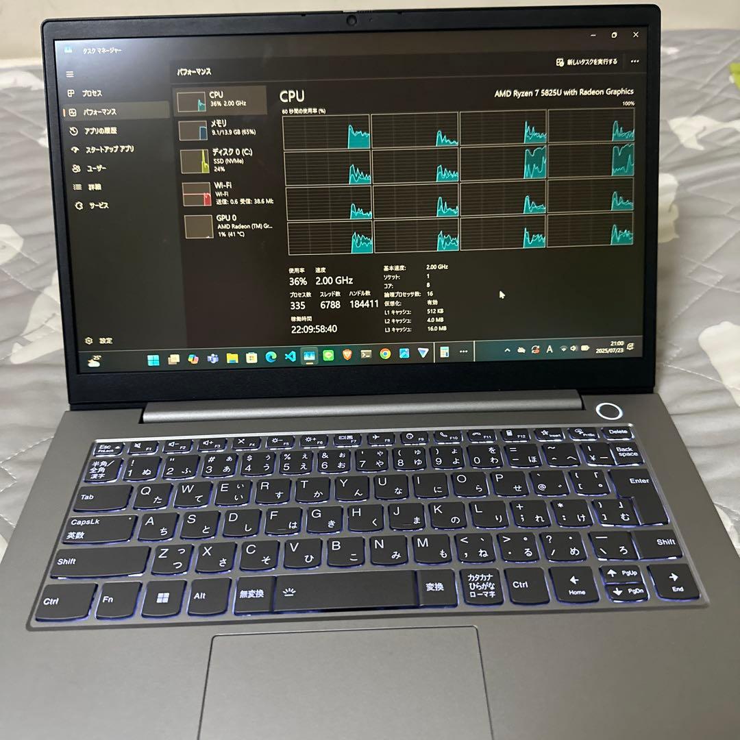 Windowsノート本体 Think book 14 G4/Ryzen75825u/16GB/512GB