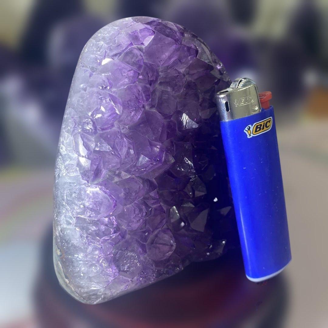 極上ウルグアイ産A A A級アメジストクラスター幸運水晶絶品超濃い濃い超美しい