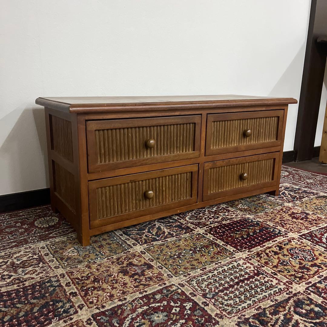 古家具ビンテージ品◼︎nissen 引き出し4杯 収納棚 キャビネット テレビ台