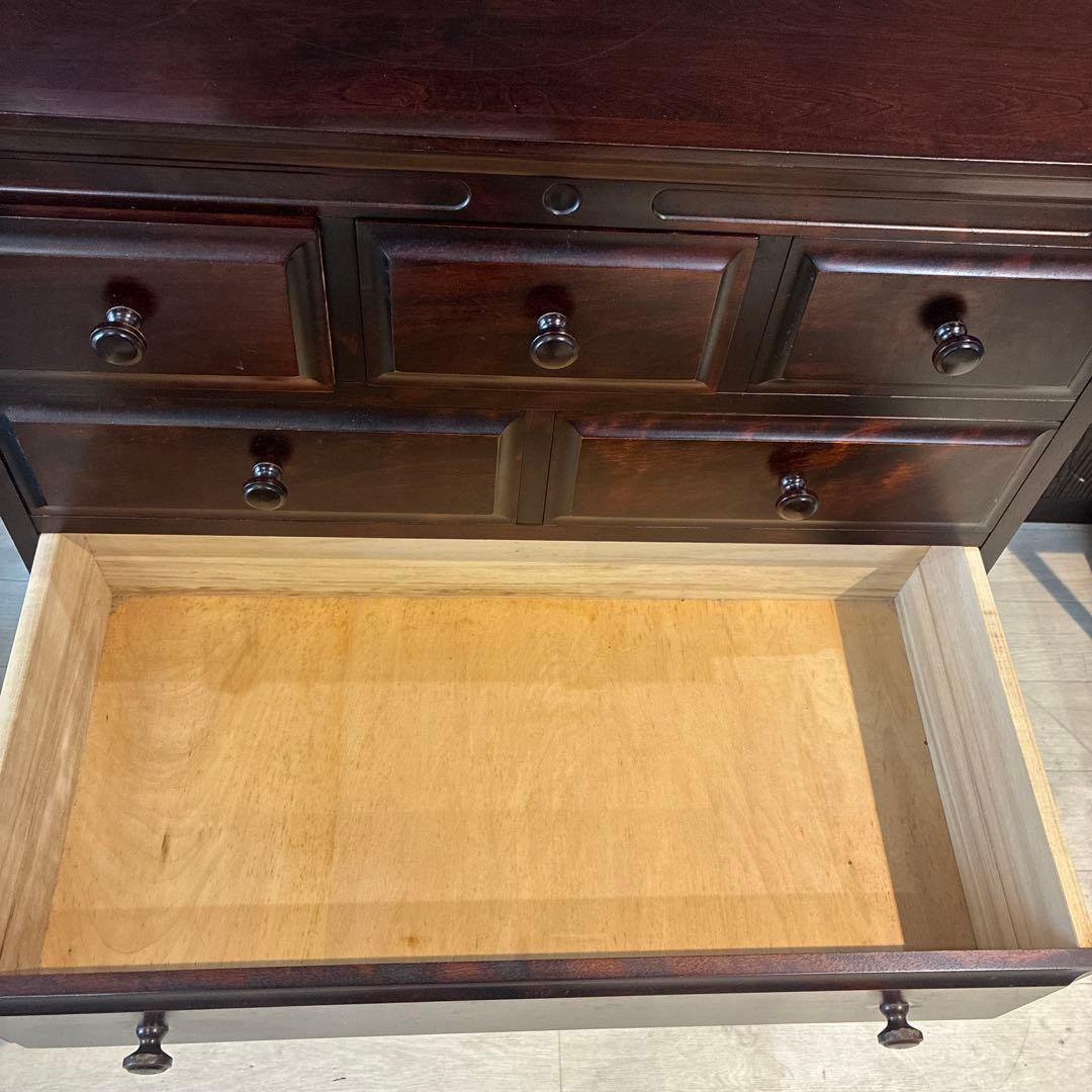 神居民芸 整理箪笥 樺材 無垢材 民芸家具 3段7引き出し 収納チェスト　北海道