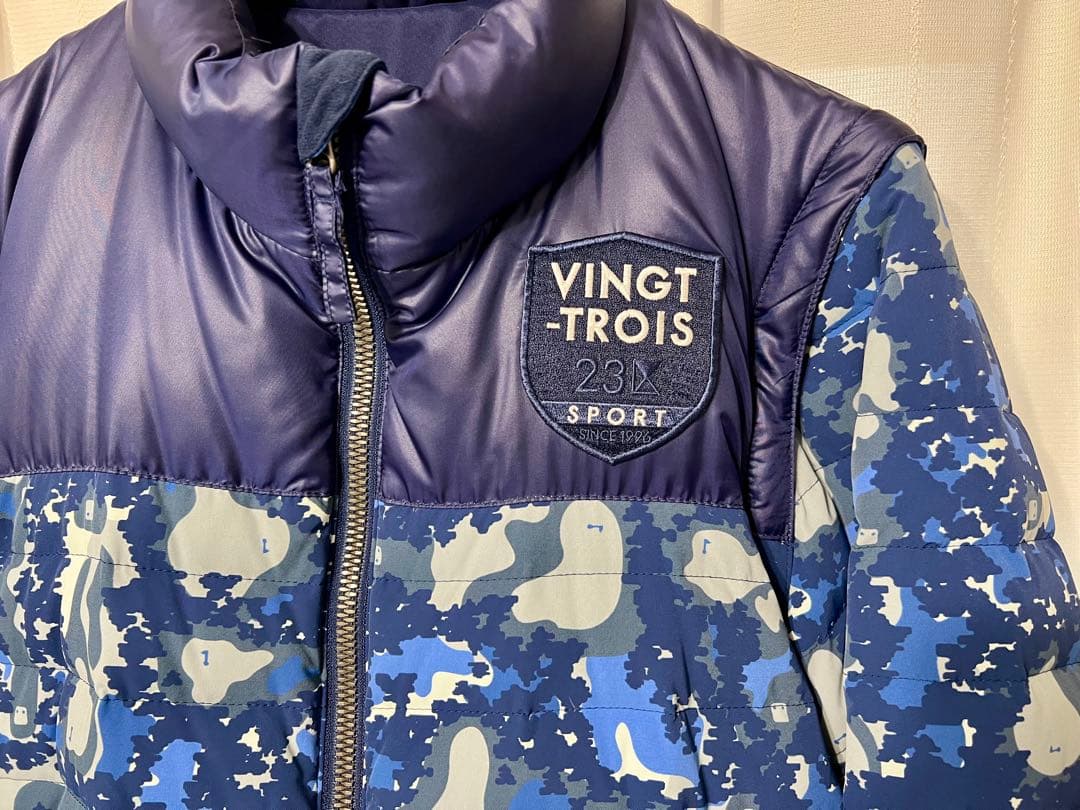 23区 GOLF ゴルフ 軽量防寒着上下 2way ジャケットダウン90% M