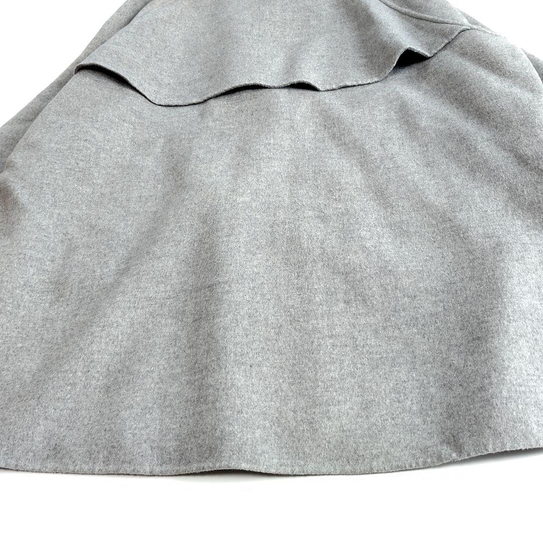 近年製 ビューティアンドユース リバーポンチョコート S グレー ケープコート