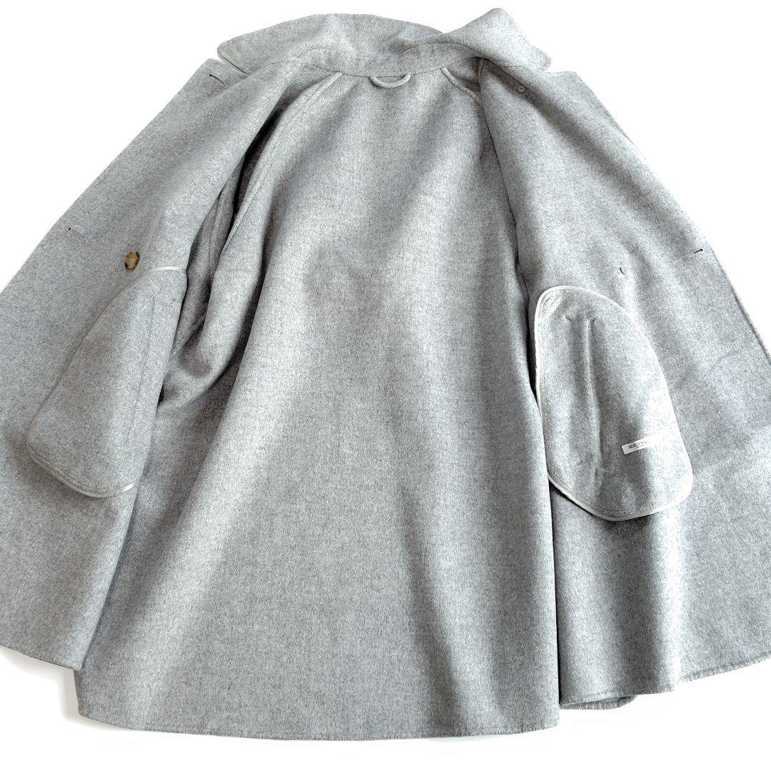 近年製 ビューティアンドユース リバーポンチョコート S グレー ケープコート