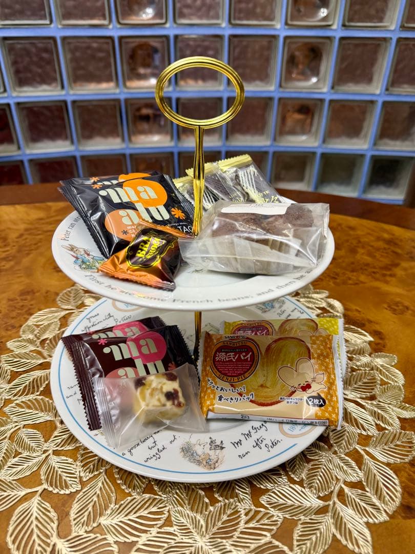 ウェッジウッド　ピーターラビット　アフタヌーンティー用３段ケーキスタンド