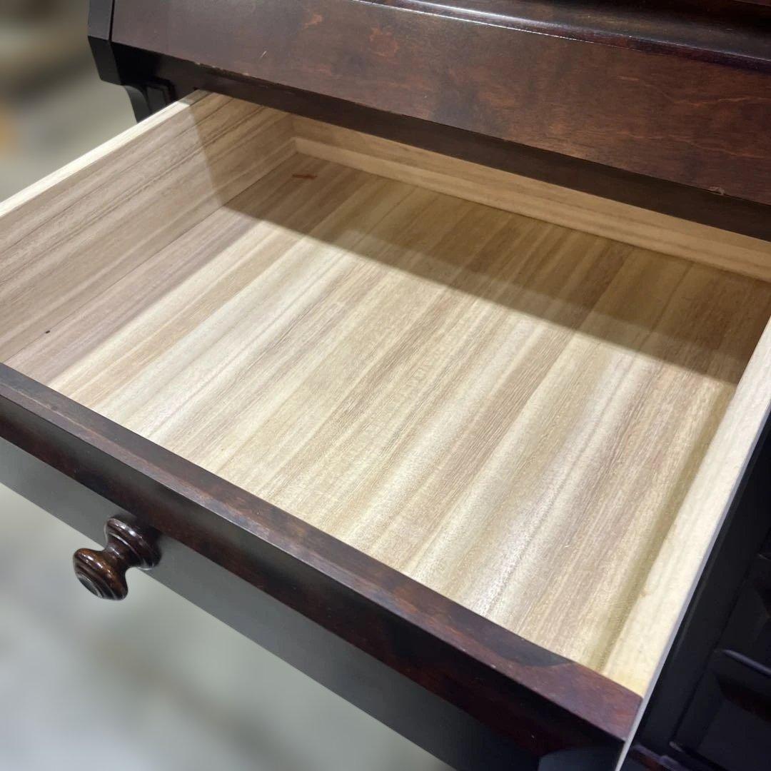 【北海道民芸】片袖ビューロー◇ライティングデスク◇参考価格35万の品