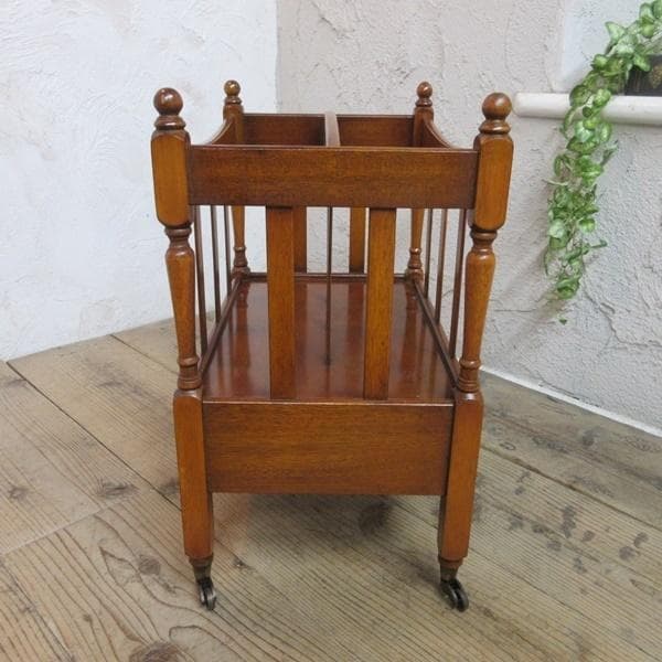 イギリス アンティーク 家具 マガジンラック カンタベリー 収納 6654c