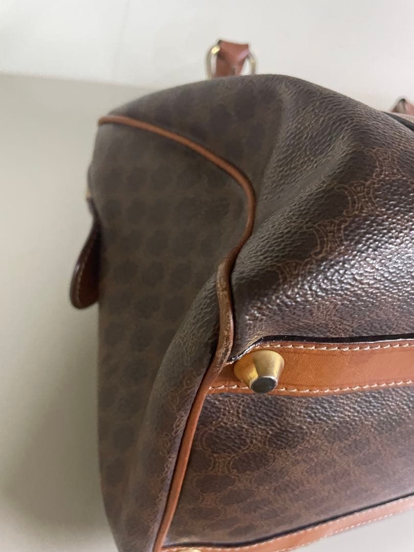 かたつむり❷セリーヌ バッグ マカダム柄 ボストン ヴィンテージ