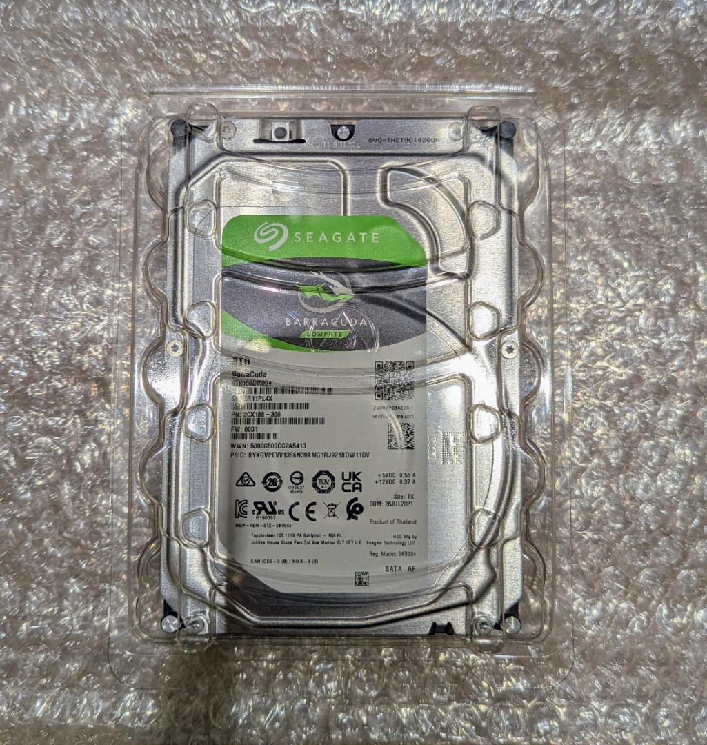 Seagate BarraCuda ST8000DM004 8TB 内臓HDD