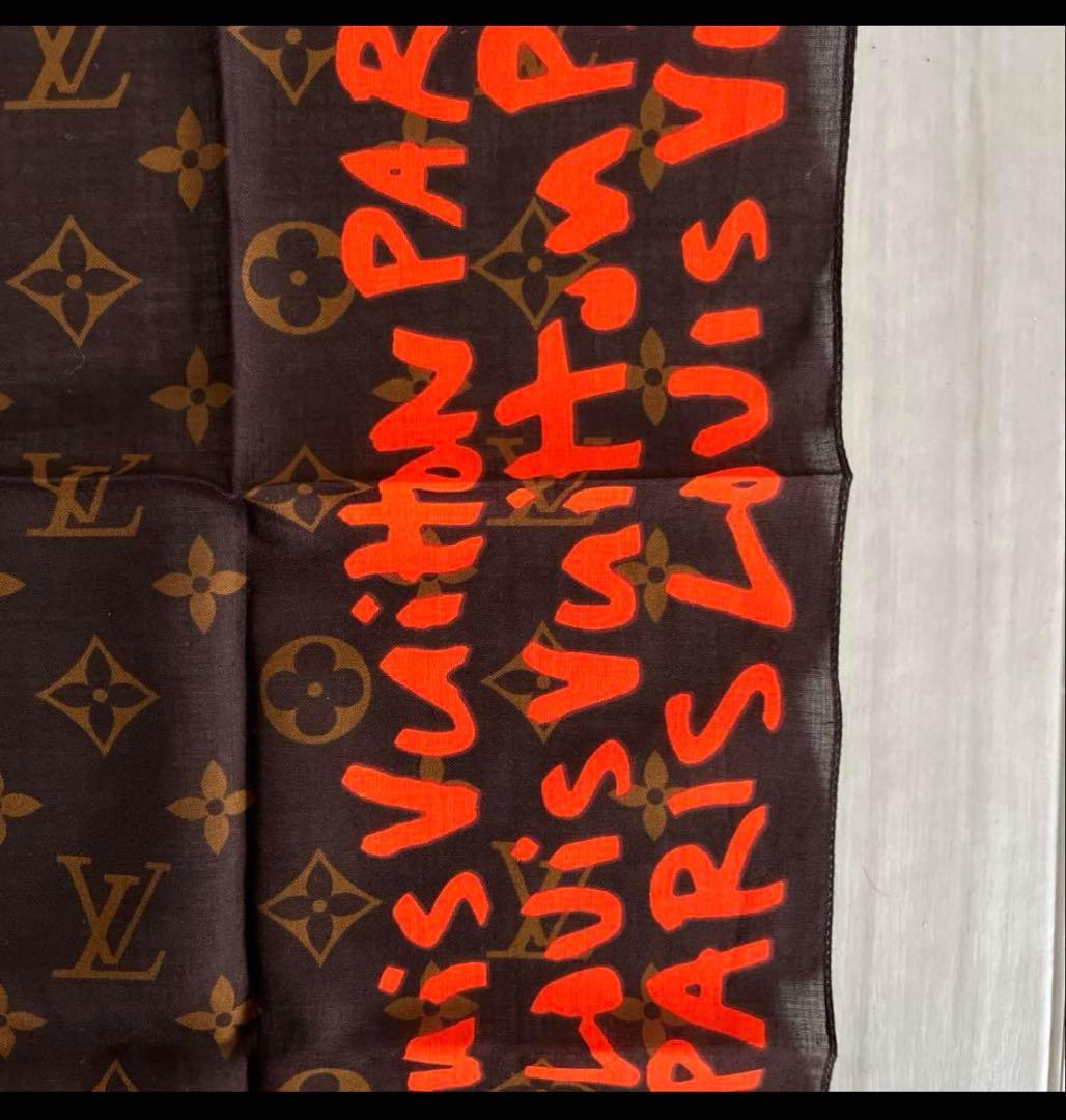 【希少・未使用品】ルイヴィトンモノグラム グラフィティハンカチコットン