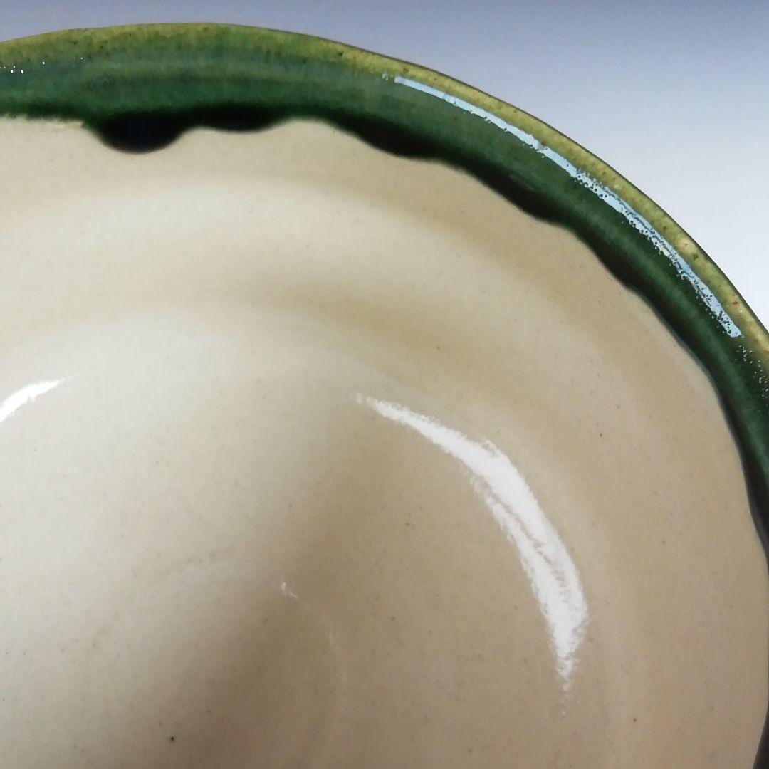 Ｔ８２９　茶碗　『織部茶碗』『秀泉陶苑　沢田秀一 作』　共箱　抹茶碗　茶道具