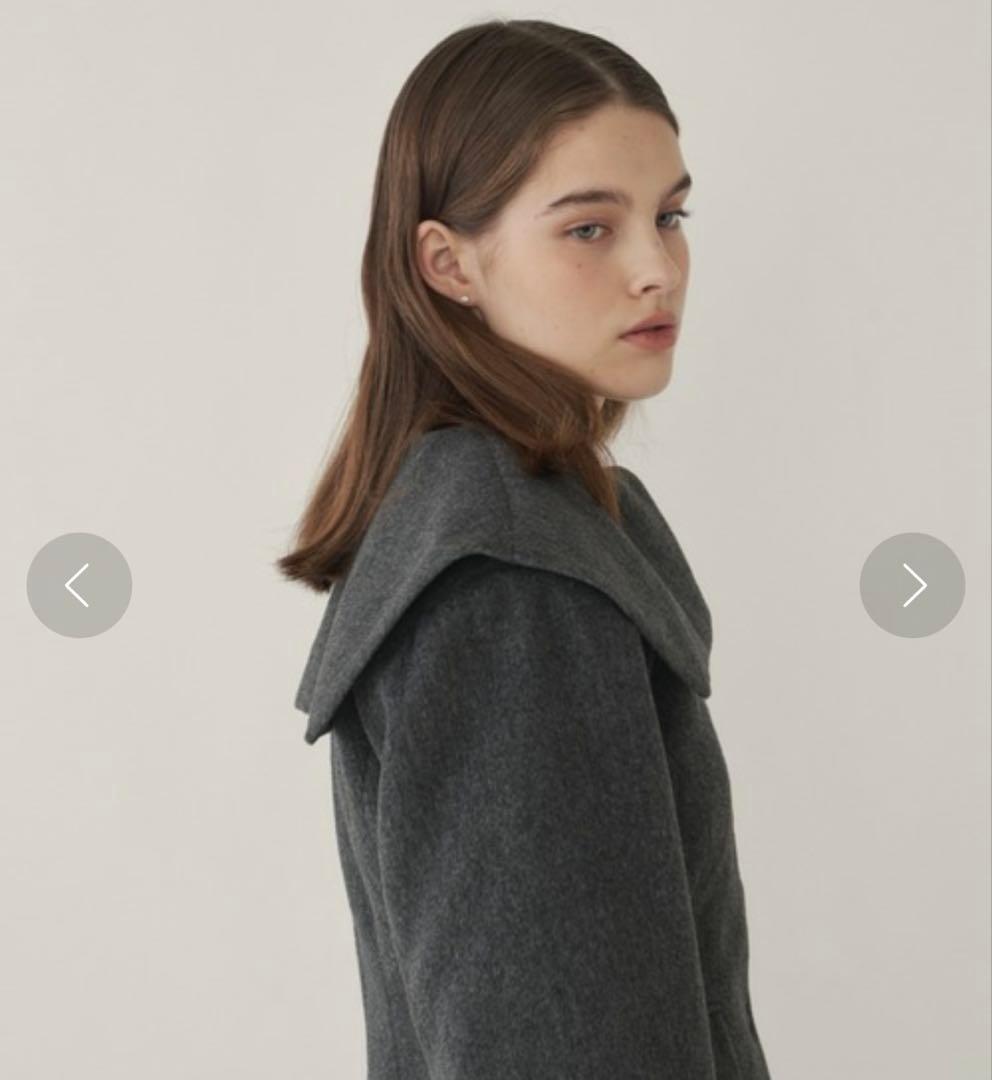 GIUNON giunon ジウノン ビッグカラーコート チャコールグレー