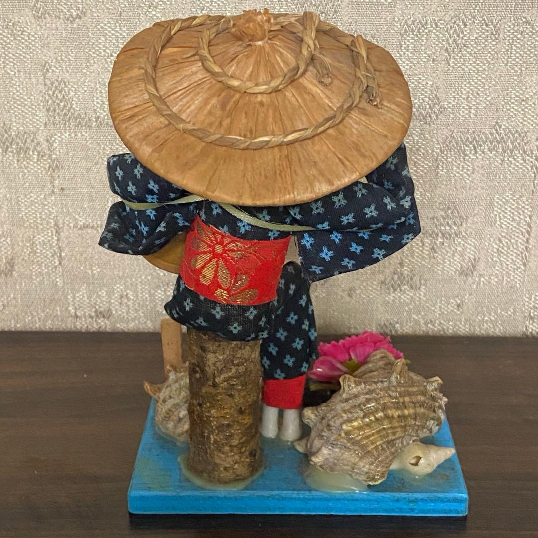 伊豆大島　貝殻　海女人形　昭和レトロ　アンティーク 希少品