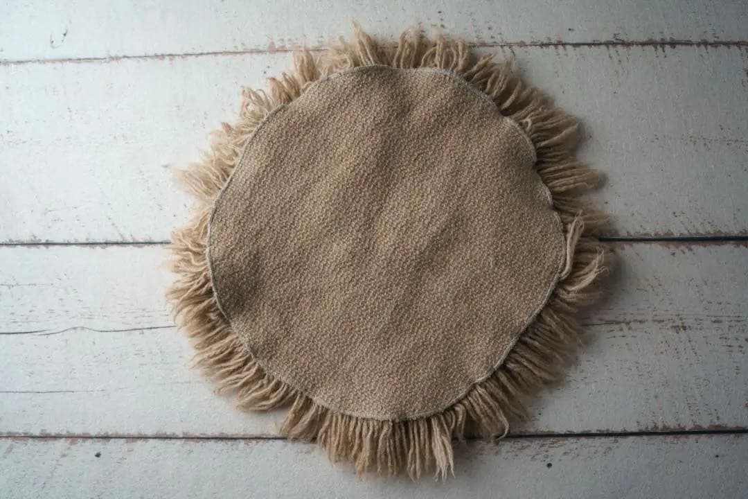 ニューボーンフォト小物 Lunebery flokati 45cm 丸型