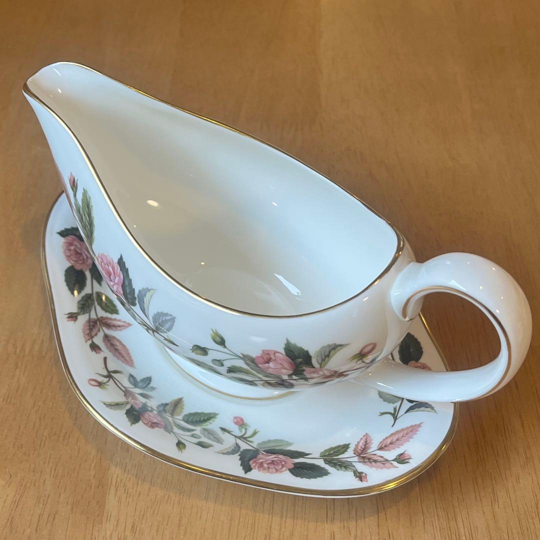 【英国ビンテージ】ウェッジウッド★ハザウェイローズ★エレガントなソースボート②