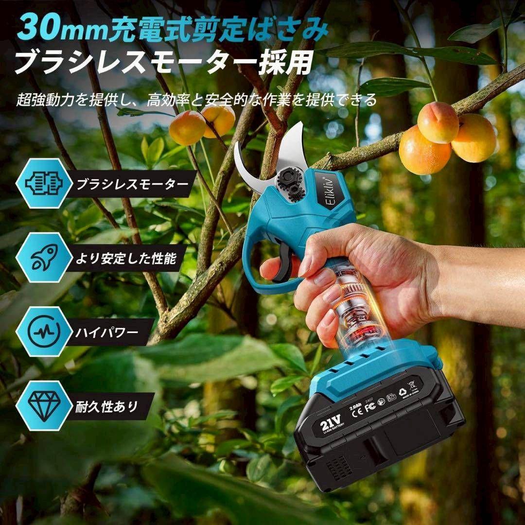 高枝切り鋏　剪定ばさみ　ヘッジトリマー　伸縮ポール　1台5役　充電式　バッテリー