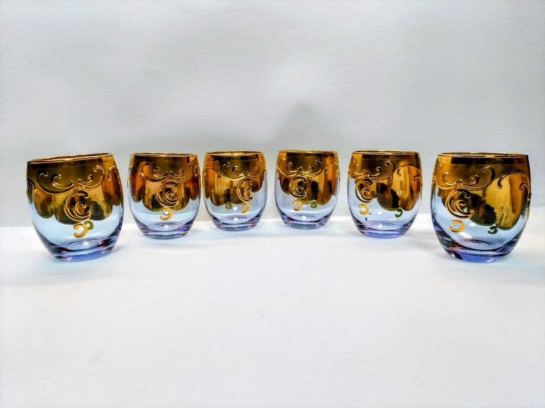 イタリアムラーノ•ベネチアングラスミラートレイ＆ベネチアングラス*水差しセット！