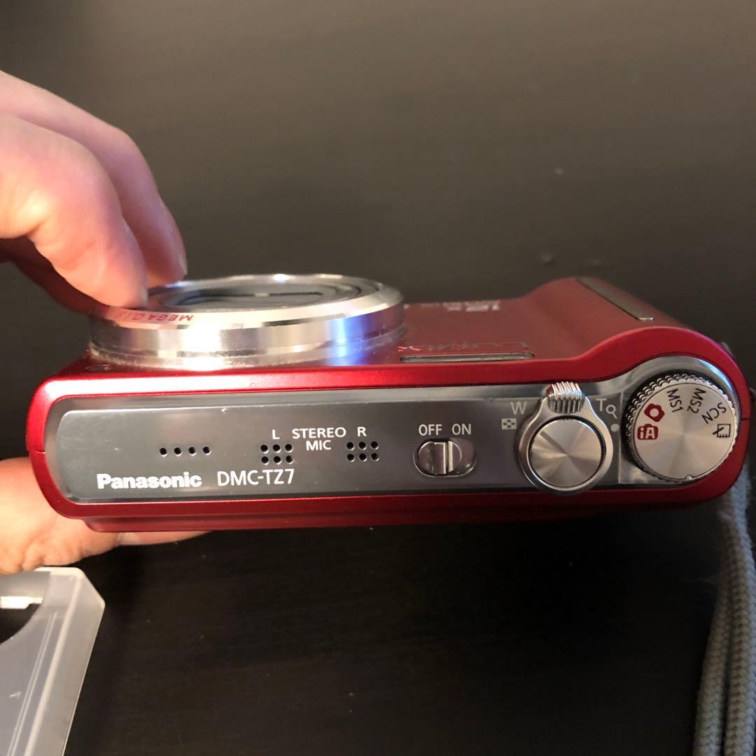 【動作確認済】Panasonic デジタルカメラ LUMIX DMC-TZ7 赤