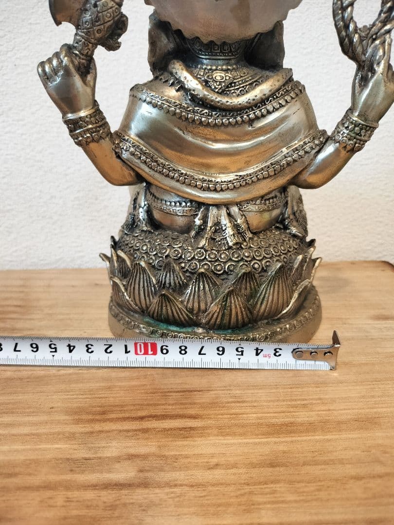 35年前に著名人から頂いた★大きめ真鍮ガネーシャ　商売繁盛　学問の神