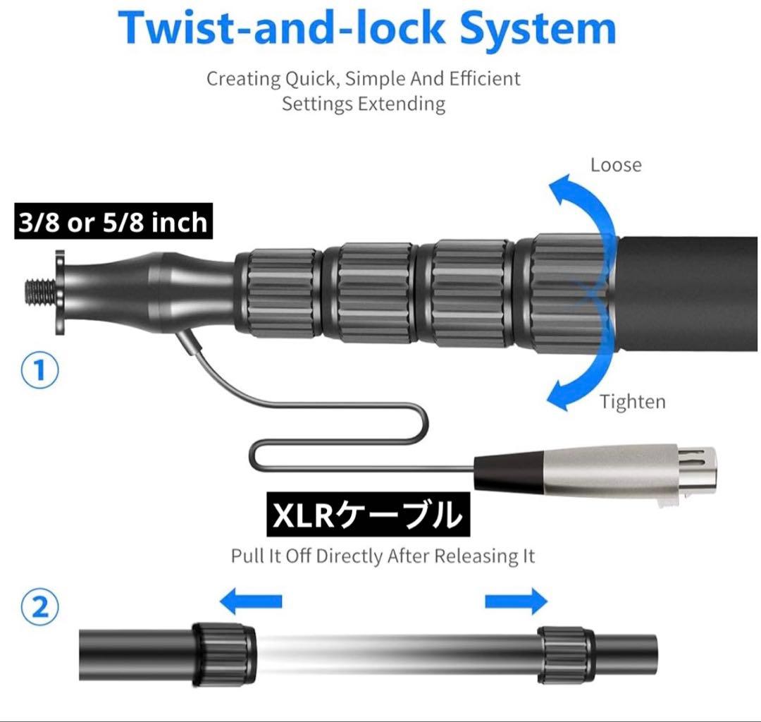 Neewer NW088 マイクブーム/マイクポール