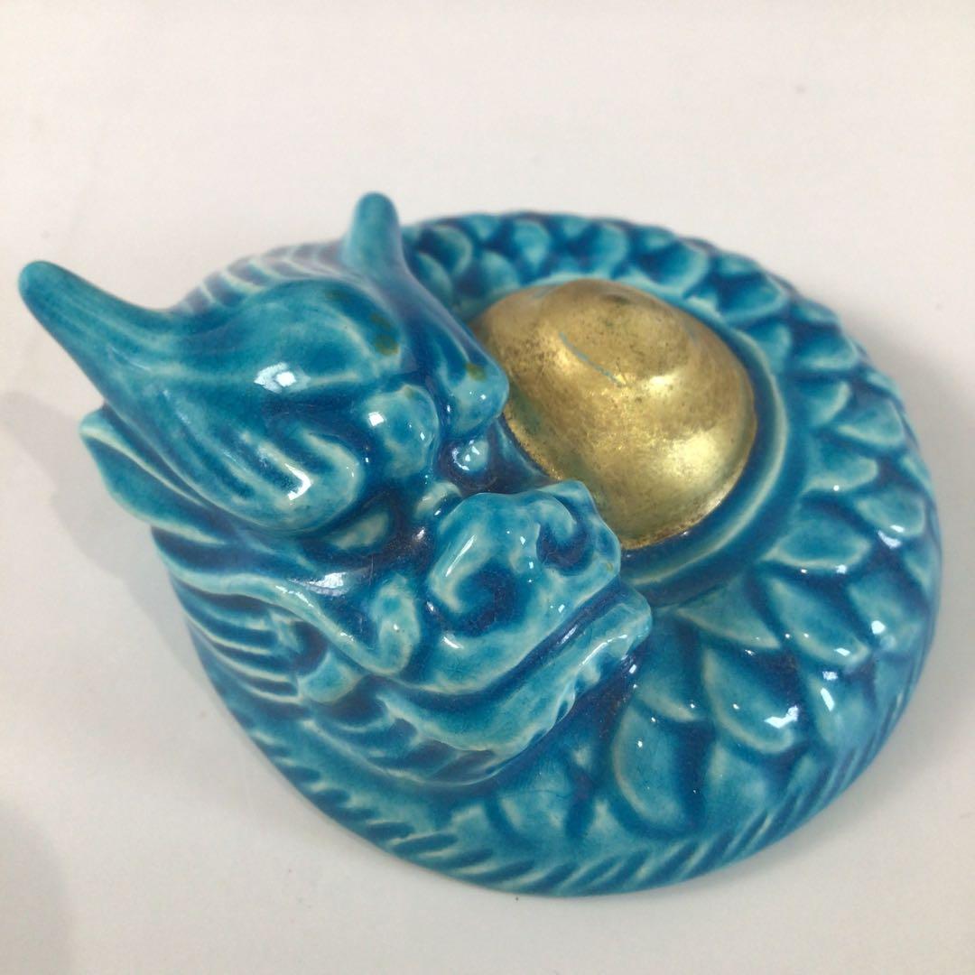 Ｓ１３０　香合　『真葛香斎造』『交趾』『玉龍香合』　共箱　茶道具