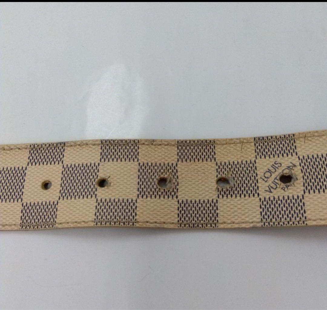 EV39 ルイヴィトン ダミエアズール サンチュール ベルト 85サイズ