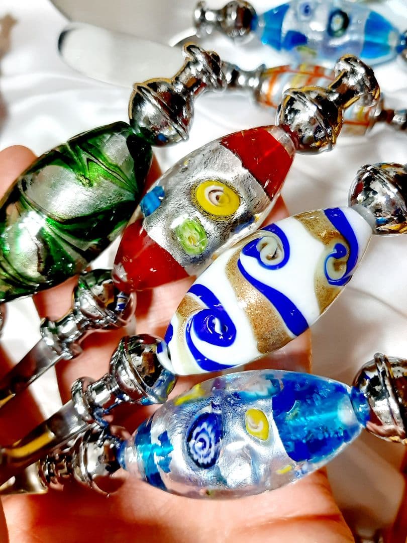 １２本セット　新品　クリスマス　キラキラ　ぷっくり イタリアベネチアンガラス調