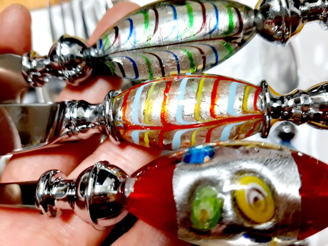 １２本セット　新品　クリスマス　キラキラ　ぷっくり イタリアベネチアンガラス調