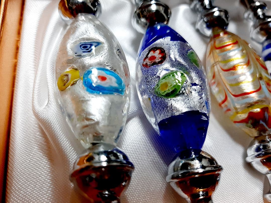 １２本セット　新品　クリスマス　キラキラ　ぷっくり イタリアベネチアンガラス調