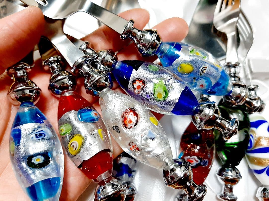 １２本セット　新品　クリスマス　キラキラ　ぷっくり イタリアベネチアンガラス調