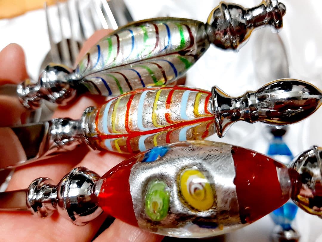 １２本セット　新品　クリスマス　キラキラ　ぷっくり イタリアベネチアンガラス調