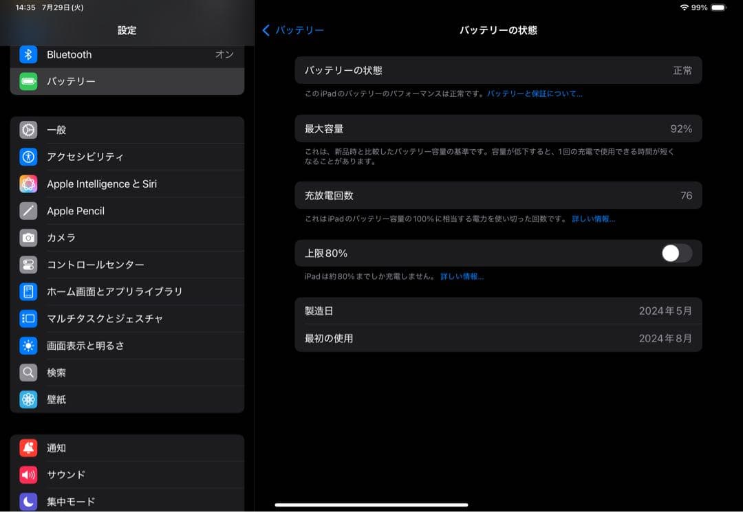iPadPro11inch 第5世代 M4チップ 256GB