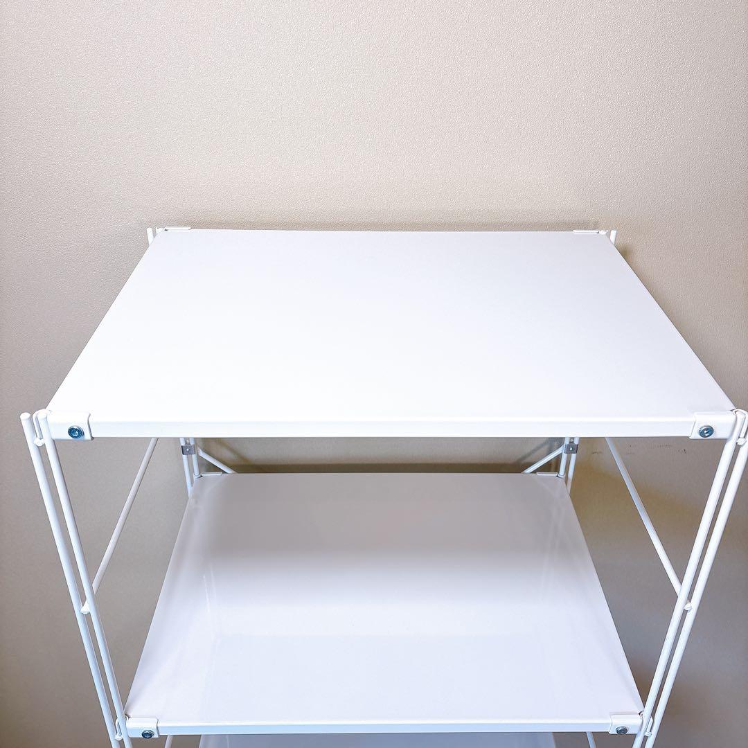 【良品】 無印良品 スチールユニットシェルフ スチール棚セット 中 ライトグレー