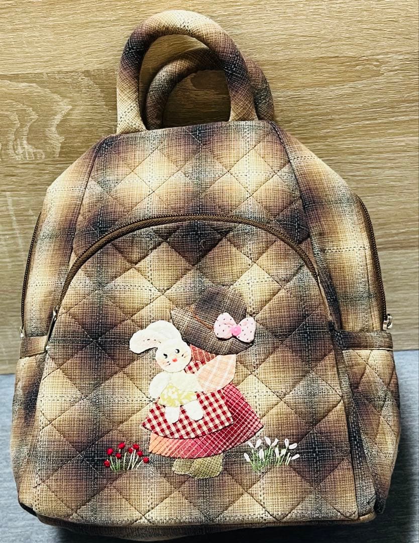 ★新作★スーちゃん＆うさぎ　リュック　ボディバッグ　ハンドメイド　ブラウン系