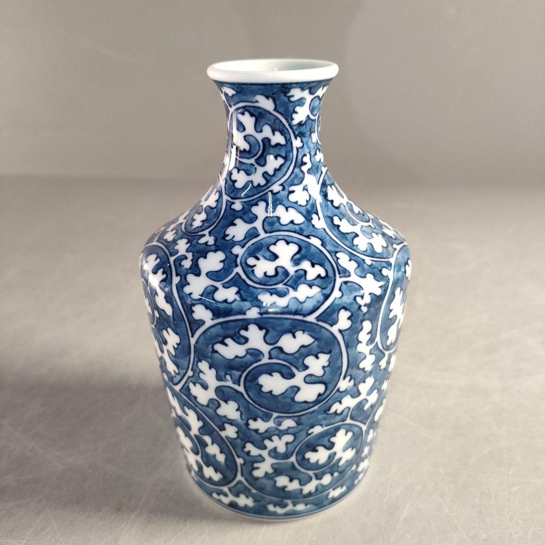 A1349-6/有田焼/源右衛門窯/染付唐草文だし入/共箱/和食器/懐石道具/