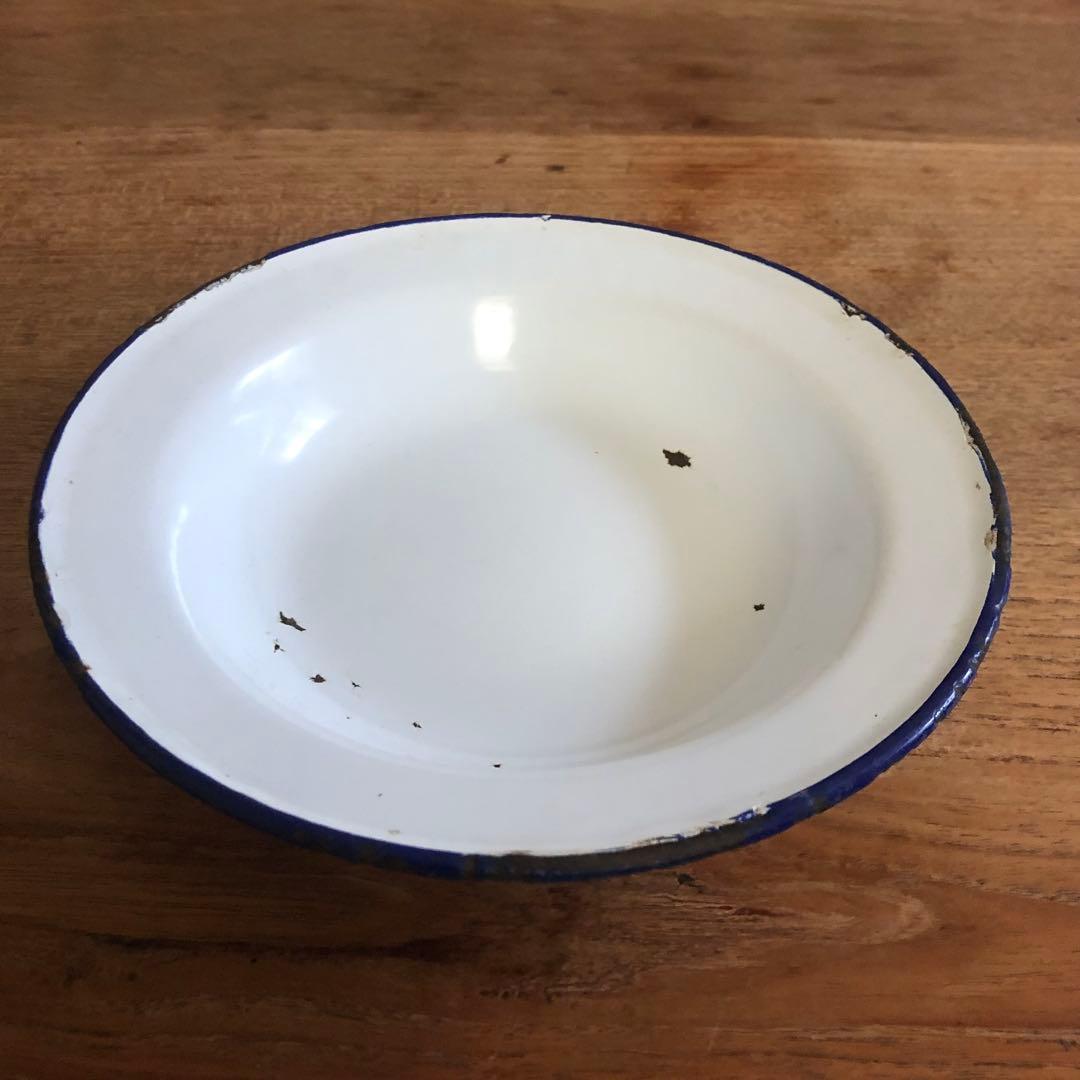 ビンテージ スウェーデン・旧ユーゴスラビア製 ホーロー皿 2個【希少】