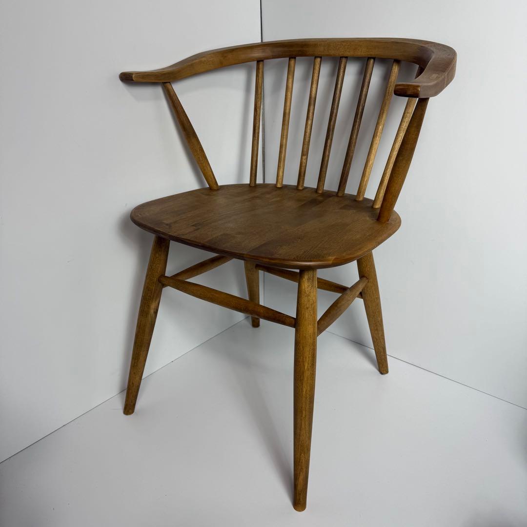 美品　関家具　ロメリア ダイニングチェア（ナチュラル） アームチェア