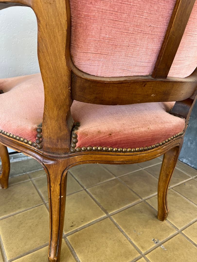 フランスアンティーク ファブリックチェア