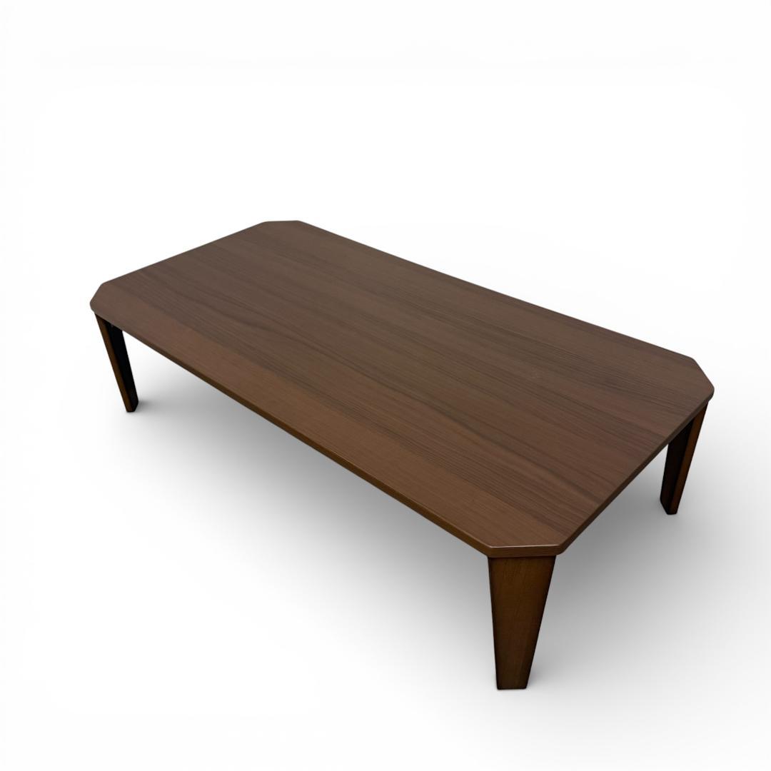 【新品・訳あり】幅 120cm 折りたたみ ローテーブル 角丸デザイン