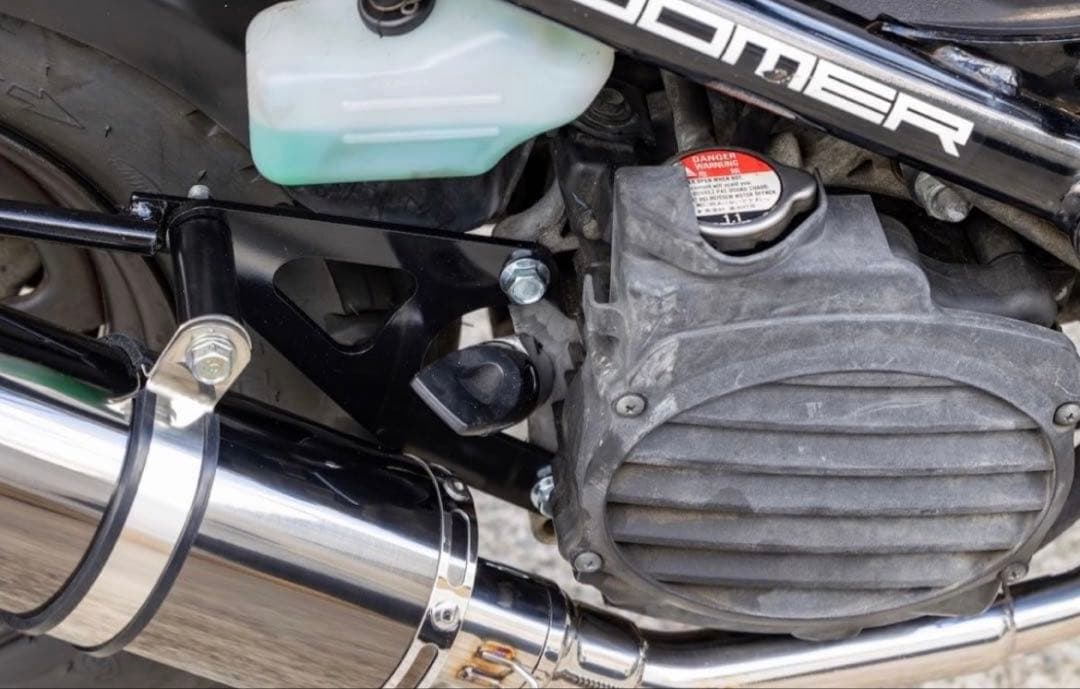 新 HMS製AF58 ズーマー 50 B2X ステンレスマフラー ブラック