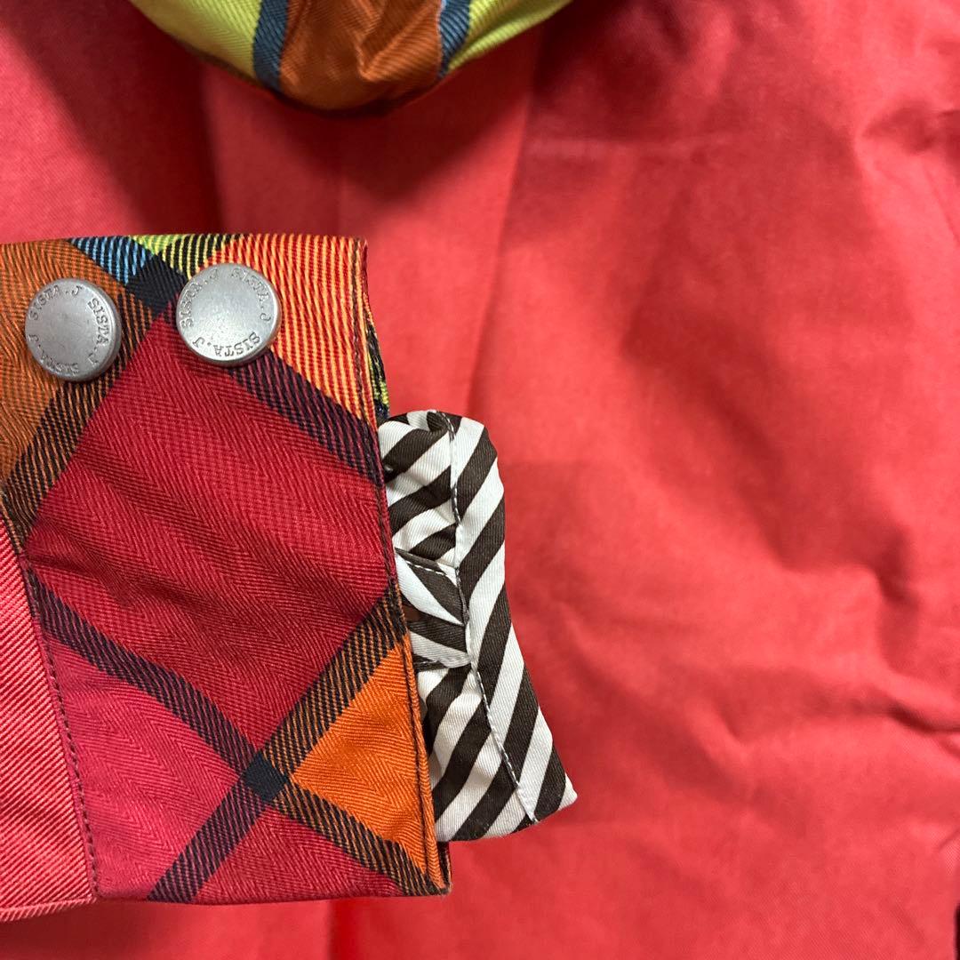 SISTA ESTIVO フード付きレッドスノーボードウェア上下