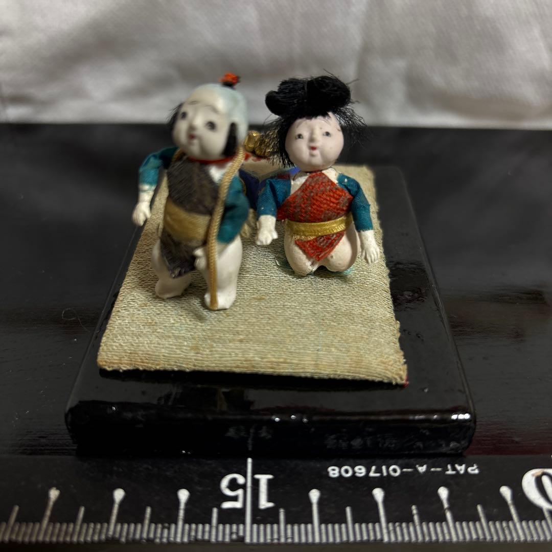 アンティーク、はいはい人形、童子こま犬、達磨ガラスケース大正昭和初期まとめて