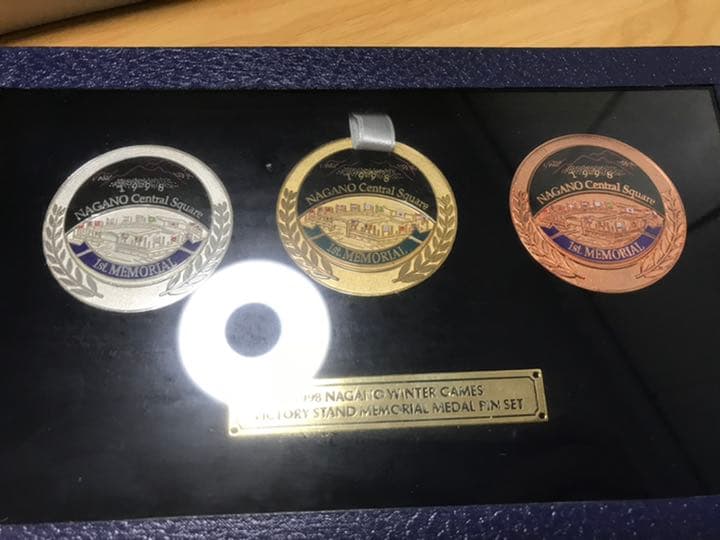 長野オリンピック　メダル型　ピンバッチ　金銀銅セット　新品未開封