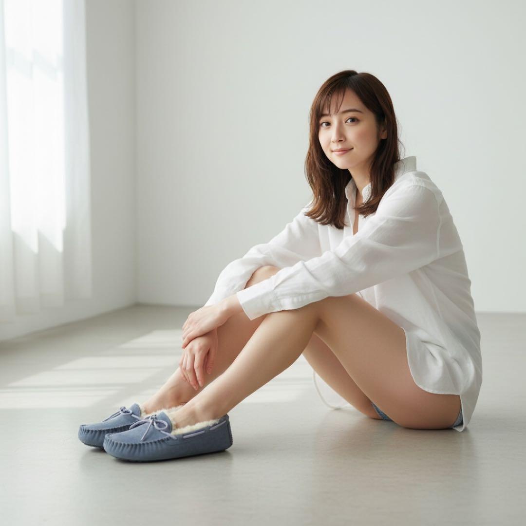 新品未使用 アグ ダコタUGG モカシン 24.0cm グレイッシュブルー